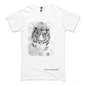 WHITE TIGER - Men's Shadow Boutique Scoop Neck T Shirt by 'As Colour ' 