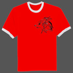 Gray Wolf (Canis Lupus) - Ringer T Shirt