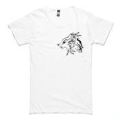 Gray Wolf (Canis Lupus) - Men's Shadow Boutique Scoop Neck T Shirt by 'As Colour ' 