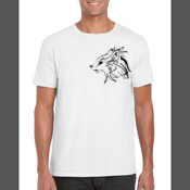 Gray Wolf (Canis Lupus) - Men's 'Gildan' Slim T-Shirt